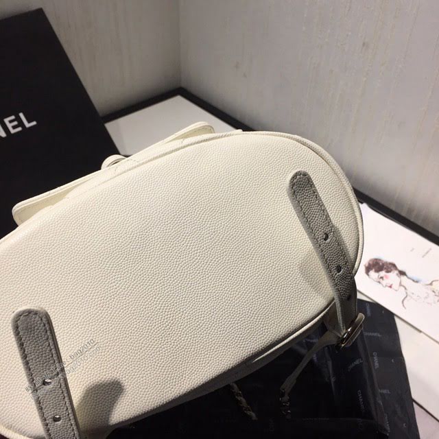 Chanel女包 2020早春新款黑色荔枝紋小牛皮 Duma雙肩背包  djc4010